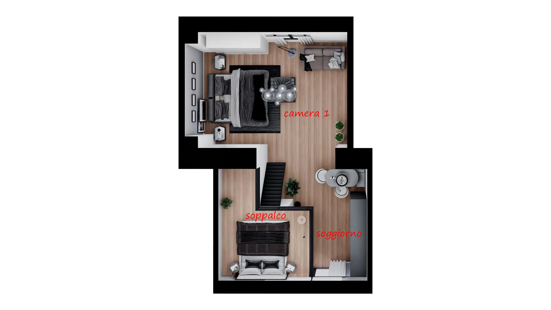 Esempio Planimetria 3D Arredata